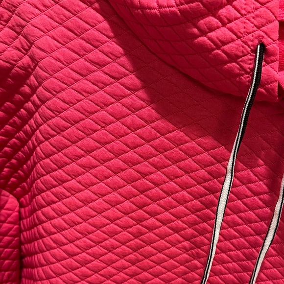 Quilted Pink Hoodie Sweatshirt - Picture 2 of 5